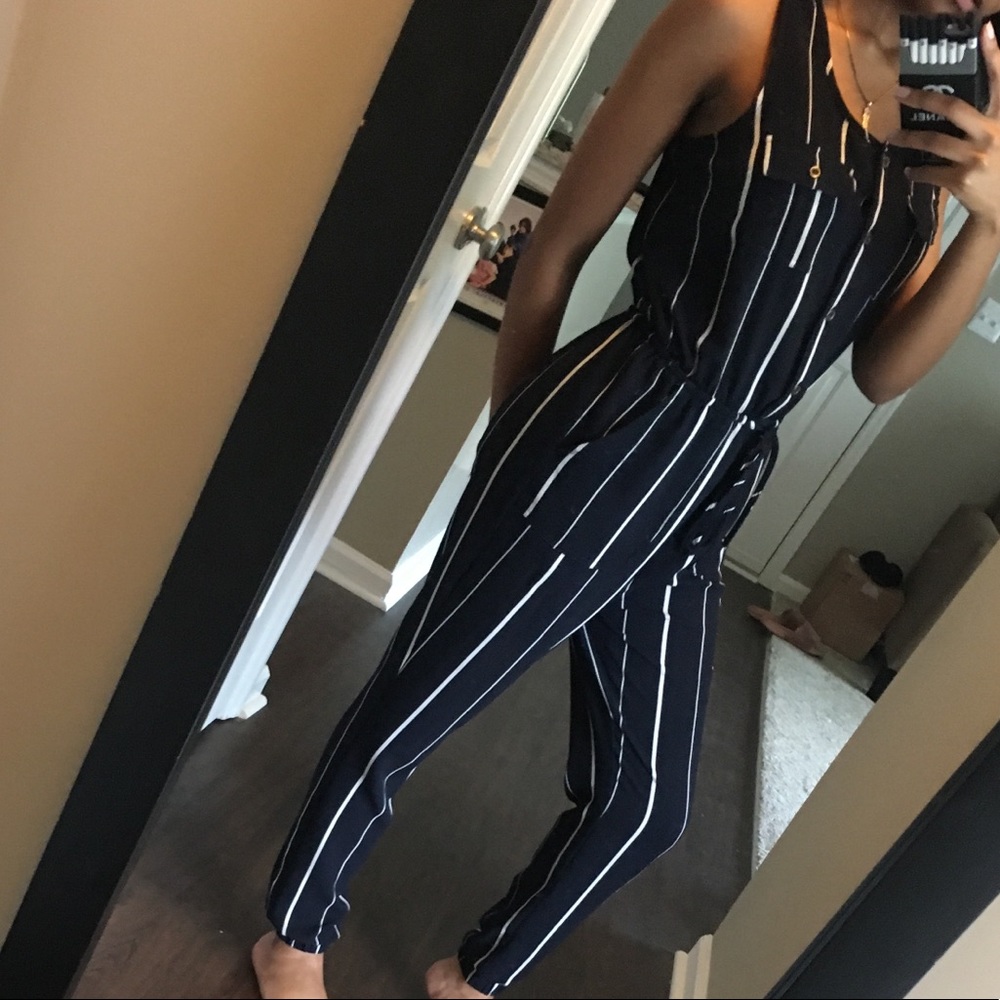 Blue jumpsuit